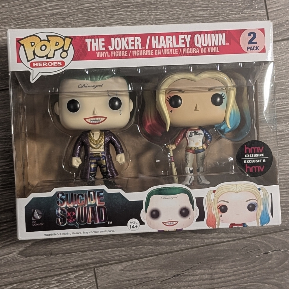 Funko Pop! Heroes The Joker and Harley Quinn Exclusive 2-Pack